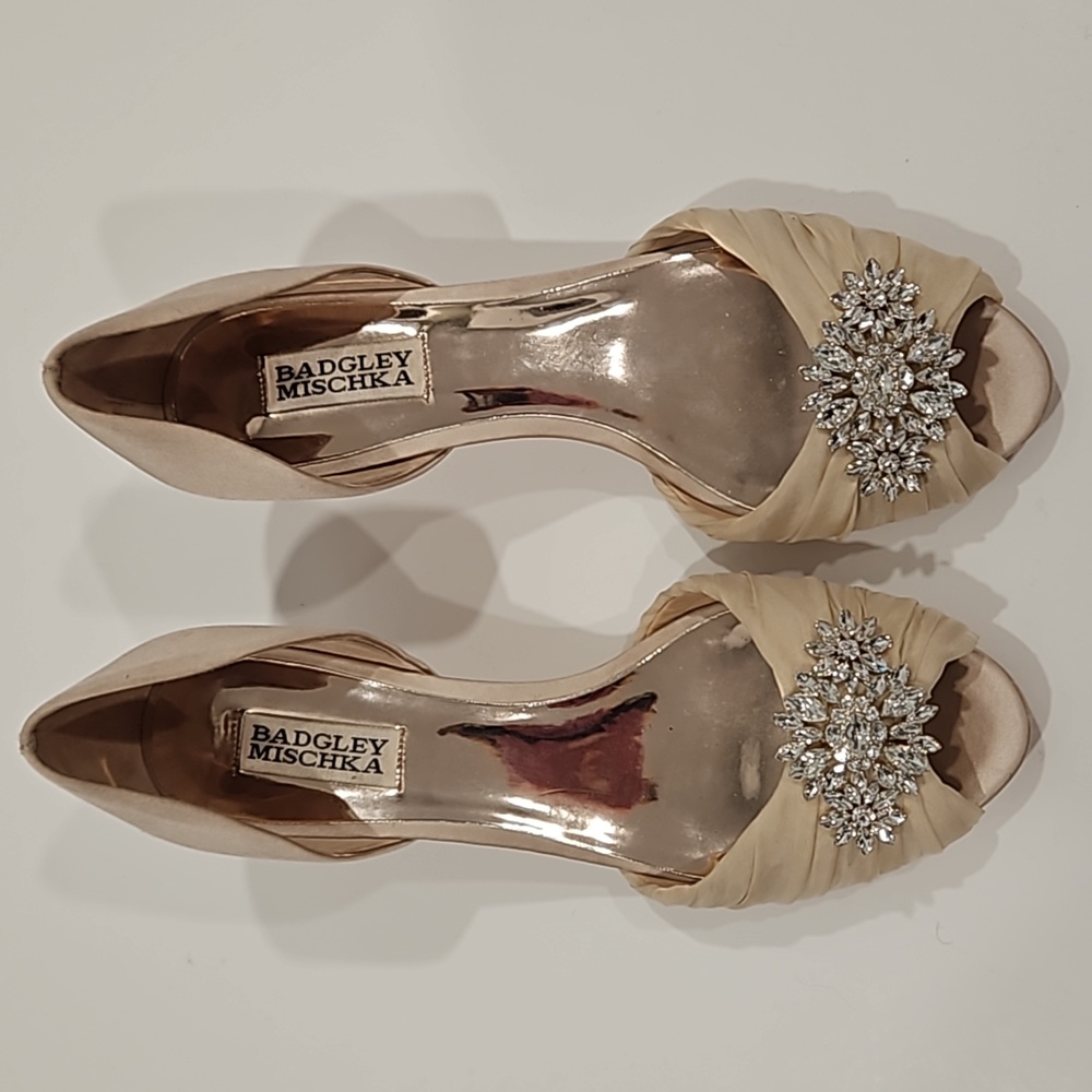 Bagley Mischka  Caitlyn Embellished Peeptoe Heels